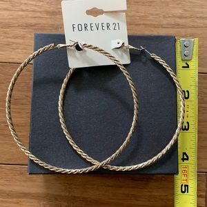 Oversized Braided Gold Hoop Earrings